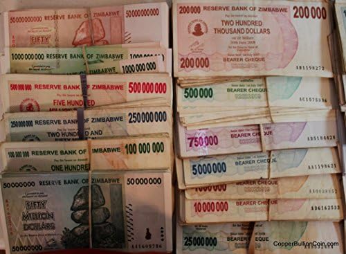 100 Circulated Zimbabwe High Denomination Currency