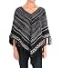 Romeo & Juliet Couture Knitted Poncho V Neck, X Large