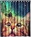 FMSHPON Star Galaxy Outer Space Cool Cat Waterproof Fabric Polyester Bathroom Shower Curtain 60 x 72 Inches