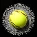 Softball Shatter Sports 3-D Static Cling Window Decal Image