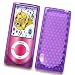 Apple iPod Nano 5th Generation Crystal Silicone Skin Case Transparent Purple Diamonds