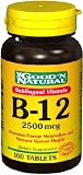 Good'N Natural B-12 Sublingual ( 100 Tab, 2500 Mg ) ( Riboflavin, Vitamin B2, Niacin, Thiamine, Vitamin B1, human body, healthy human body, Maintain Body, Nervousness, pressure, Reduce tiredness, sickness, body's appearance, healthier hair, skin creams, help treat dermatitis, skin conditions, minerals, Proteins, health care )