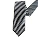 Towergem Extra Long Men's Tie Woven Jacquard Blue/silver Striped Necktie XL 63