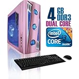 CybertronPC X-Cruiser 2 CINN11202SKL, Pink, Intel Core i3 Dual-Core (2.93GH ....