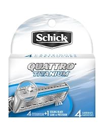 Schick Quattro Cartridges, Titanium, 4 ct.