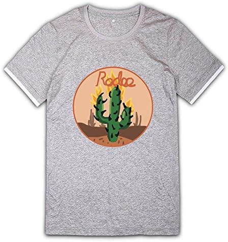 Shhdg Travis Scott Rodeo Tour Man Mercerized Cotton T Shirt Light Grey M