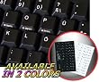 GERMAN NON-TRANSPARENT KEYBOARD STICKER ON BLACK BACKGROUND