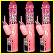 Pink Pearl Rabbit Vibrator w Rotation Vibration Pink