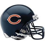 CHICAGO BEARS Official NFL Riddell Replica MINI HELMET (6 inches by 5 inches).