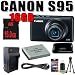 Canon PowerShot S95 10 MP Digital Camera w/ 3.8x Wide Angle Optical IS Zoom NB6L Battery/Charger 16GB HDMI DavisMAX Bundle