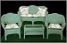 Search : Salem Harbor 4 Piece Resin Wicker Set - Sage Green