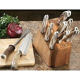 Elk Horn Cutlery Set, w/ Block