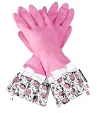 Gloveables® Pink Gloves with Pink Tulips