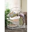 Antique White Metal Plate and Mug Holder