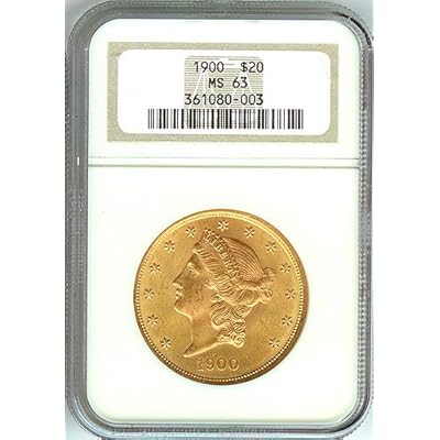 1900 $20 Liberty Head Gold Coin, NGC Graded MS 63. 1900 $20 Liberty Head Gold Coin, NGC Graded MS 63.