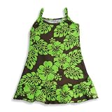 405 South by Anita G - Girls Tank Dress, Brown, Lime