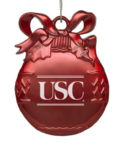 University of South California - Pewter Christmas Tree Ornament - Red