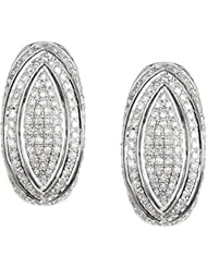 14K White Gold Diamond Hoop Earrings - 1.16 Ct. -- LIFETIME WARRANTY