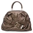 Designer Style Strappy Handbag - Bronze