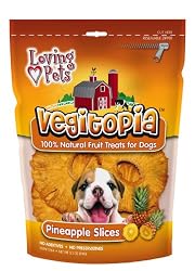 Loving Pets Vegitopia Pineapple Slices Dog Treats, 3.5-Ounces