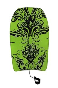 Green and Black Tribal Print Body Board 33 in.