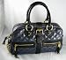 Marc Jacobs Handbags (Navy Blue) Quilted Fabric and Ostrich Leather Venetia Bag