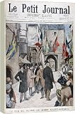 King Oscar II of Sweden visiting Mont Saint-Michel, Normandy, France, 1902. - 40 Inch Canvas Print (101 cm) by Heritage-Images