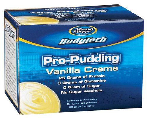 Childrens Toyshop  Health & Personal Care : BodyTech - Pro-Pudding Vanilla, 15 packets