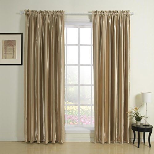 twopages Classic Jacquard Stripe Solid Rod Pocket Room Darkening Curtain (One Panel) 84Wx102"L