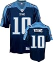Vince Young Jersey: Reebok Navy Replica #10 Tennessee Titans Jersey - Large