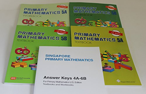 singapore primary mathematics level 5 kit answer booklet us edition textbooks 5a and 5b workbooks 5a and