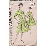 Half-Size Dress And Jacket Advance Printed Pattern 9431 (Size: 14 1/2)