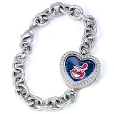 MLB Women's MH-CLE Heart Collection Cleveland Indians Watch