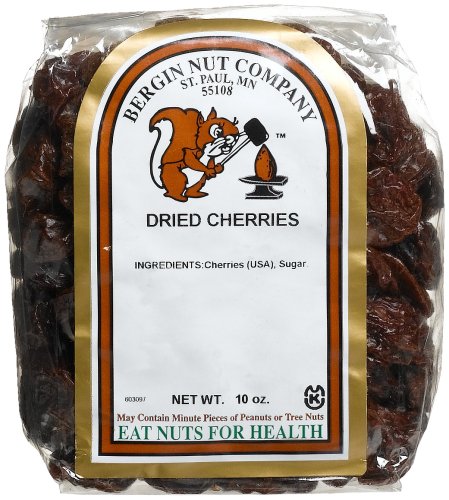 Bergin Nut Company Cherries Dried, 10-Ounce Bags (Pack of 2) by Bergin Nut Company