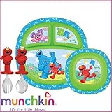 マンチキン セサミストリート ランチプレート グリーン ベビー用 食器セット Munchkin 14902