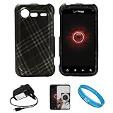 Matte Black with Silver Plaid Design 2 Piece Protective Crystal Hard Shield ....