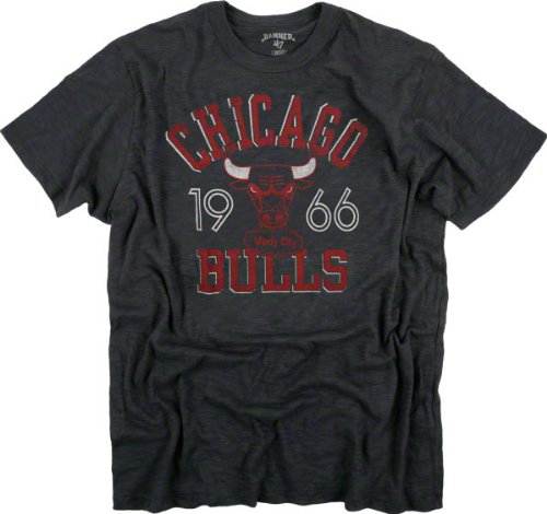 Chicago Bulls Charcoal '47 Brand Vintage Scrum Tee