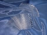 6 X Clear Hair Combs, Side or Back. Good For Fascinator Making. Weddings, Occasions. Size 7cm x 5cm