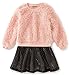 Calvin Klein Girls' Curly Knit Body with Pleather Skirt