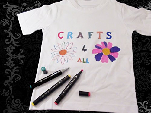 Fabric-Markers-Permanent-12-Pack-Dual-TIP-Premium-Quality-Assorted-Bright-Fine-Writers-Art-Fabric-Pens-Child-Safe-Non-Toxic-BY-Crafts-4-Alldesign-Your-Own-T-shirtsbagshoes