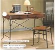 ELEGANT WOOD AND METAL CHAIR & DESK SET