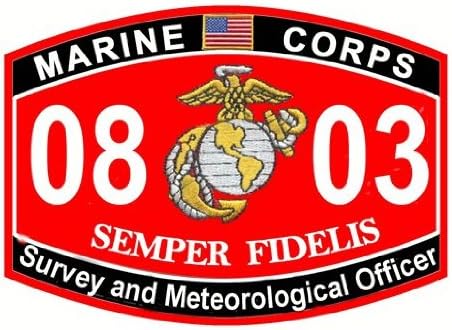 USMC MOS 0803 Survey and Meteorological Officer Decal 8"