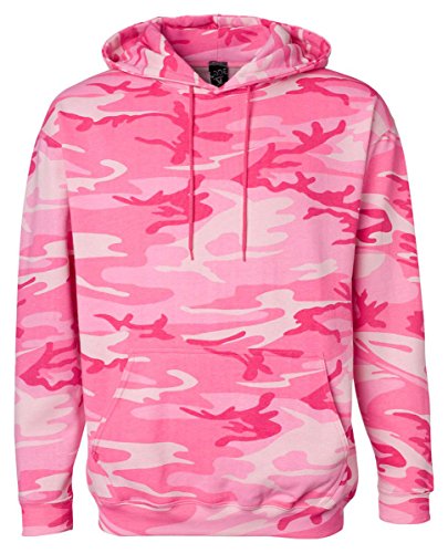 Code V Adult Camouflage Hooded Pullover Sweatshirt (Pink Woodland) (M)