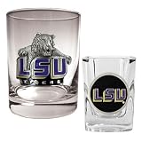 LSU Tigers NCAA Rocks Glass And Shot Glass Set
