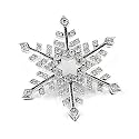 Silver Tone Snowflake Brooch Pin