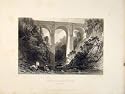 CARTLANE CRAGS BRIDGE LANARKSHIRE OLD PRINT SCOTLAND