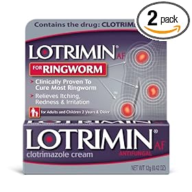 Lotrimin  AF Ringworm Cream, 12-Gram Packages (Pack of 2)