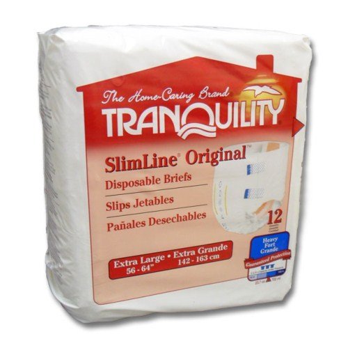 Tranquility SlimLine Fitted Briefs Size Extra Large (XL) Case/60 (5 bags of 12) On Sale