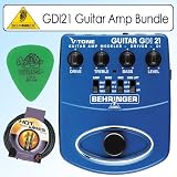 Behringer GDI21 Guitar Amp Modeler Direct Recording Preamp DI Box Bundle