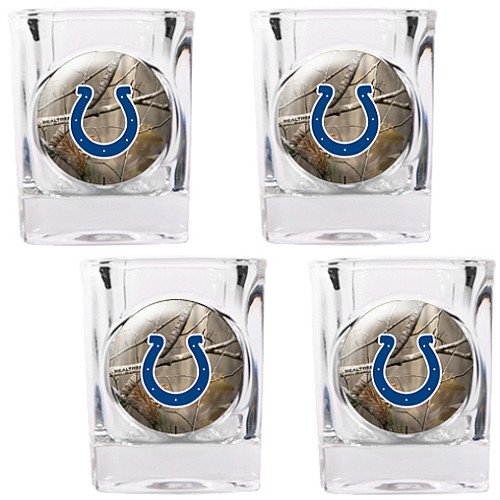 NFL Indianapolis Colts Open Field Four Piece Square Shot Glass Set